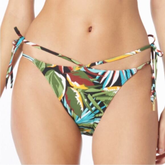 Vince Camuto String Bikini bottoms midnight bloom - L - Picture 1 of 11